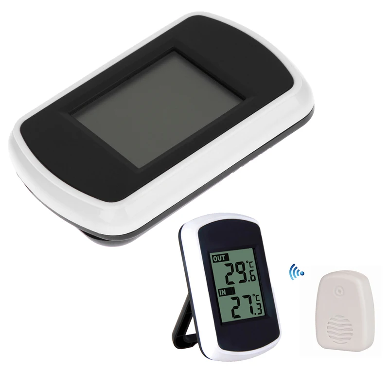 Indoor Outdoor Temperature Thermometer Humidity Sensor Displ