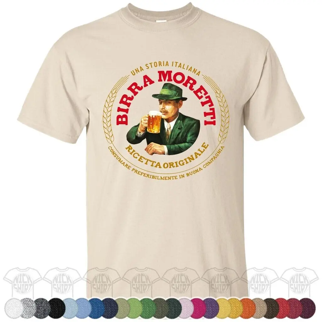 Birra Moretti Beer Подарочная футболка унисекс с узором этикетки на заказ