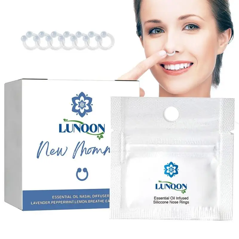 

Кольцо для носа с эфирным маслом, 7 шт., тонкие кольца для носа, кольцо для перегородки эфирного масла, эссенция для мужчин и женщин, потеря ве...