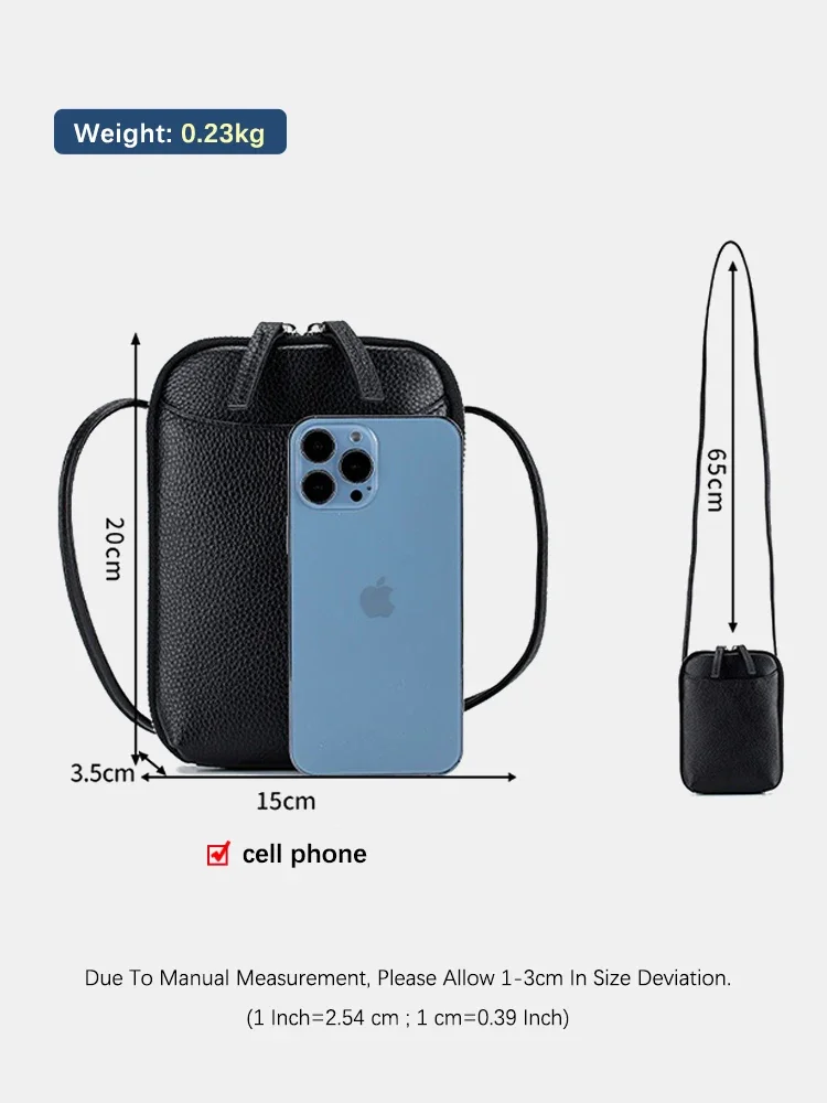 Женская сумка Zency из мягкой натуральной кожи маленькая сумочка для телефона