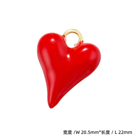 ZHUKOU Кулон Красный Сердце