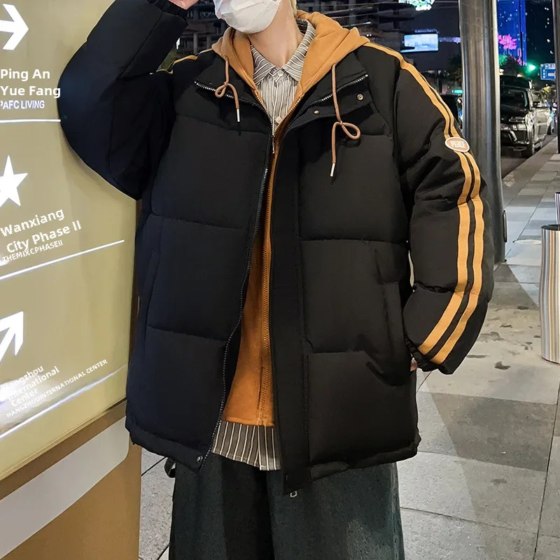 Новинка 2023 мужское хлопковое пальто зимняя утолщенная стеганая куртка свободная