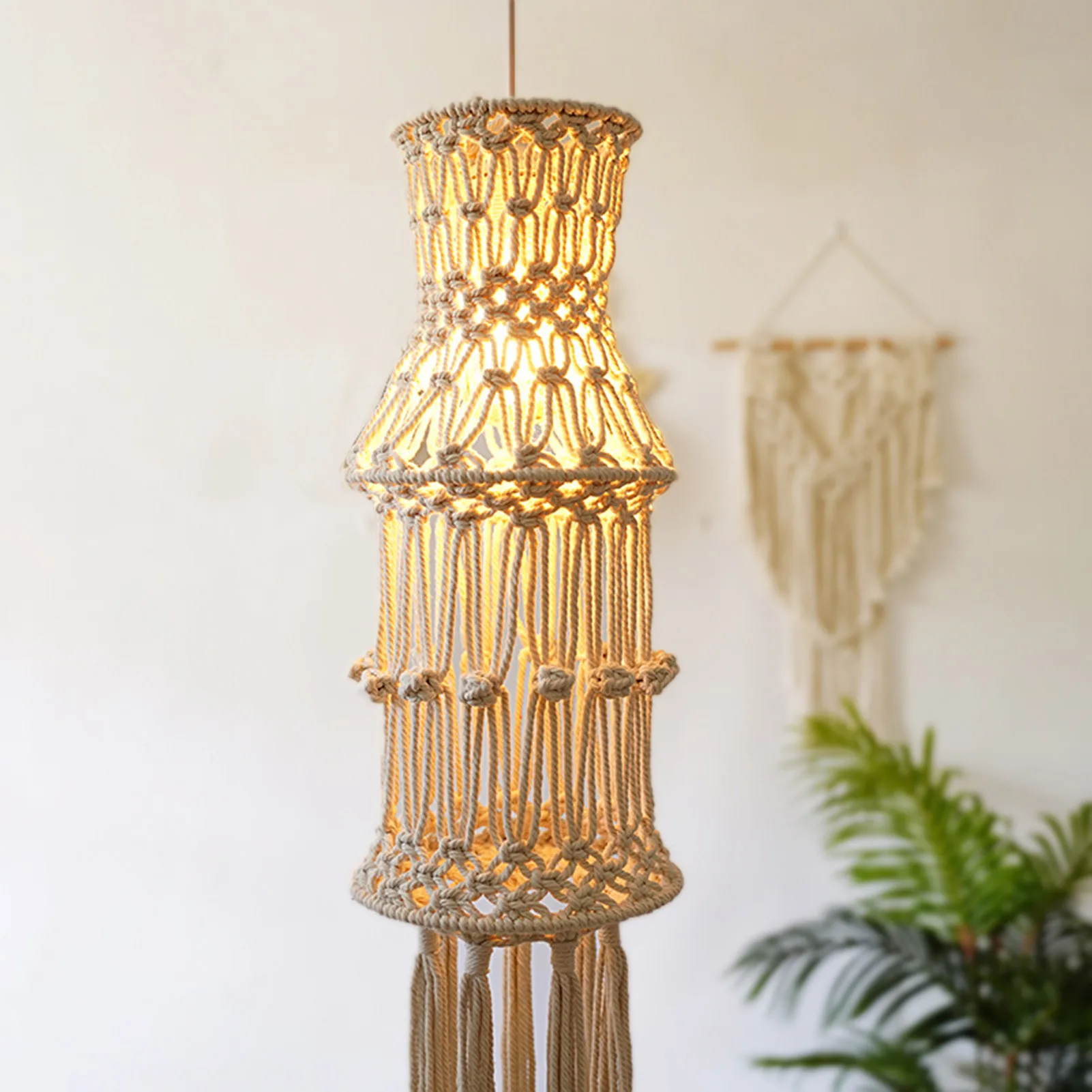 

Лампа в стиле бохо, абажур, макраме, абажур, подвеска, бохо, чехол для люстры, абажур для современной спальни, гостиной