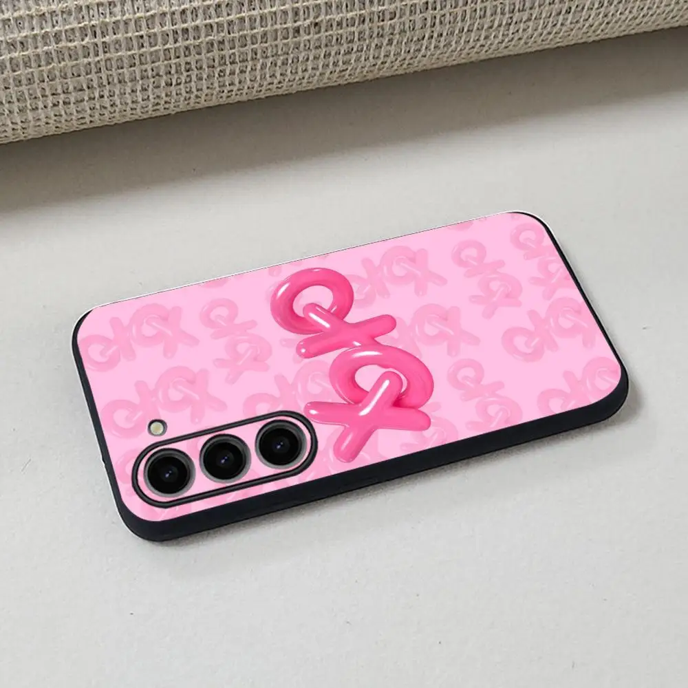 Фото Модный розовый чехол Xo-xoes для девочек для Samsung Galaxy S26 S25 S24 S23 S22 S21 Plus Ultra Fold A, мягкий, черный №1