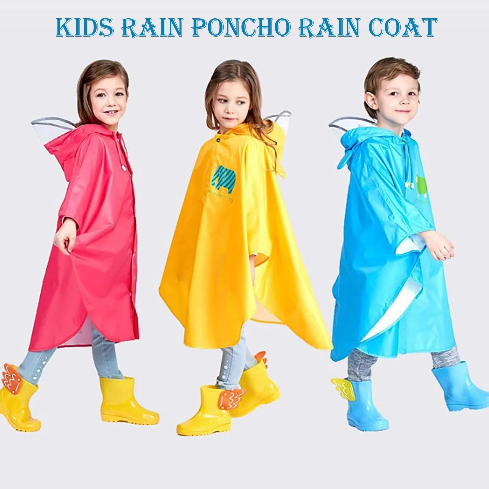 

Outdoor Kids Rain Wear 3D Cartoon Children Toddler Raincoat Jacket Ponchos Boys Girls Cute Waterproof Rainwear детская одежда