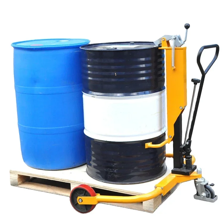 Фото Ручная портативная гидравлическая барабанная тележка Sinolift DTW серии 250 с широкими ножками №3