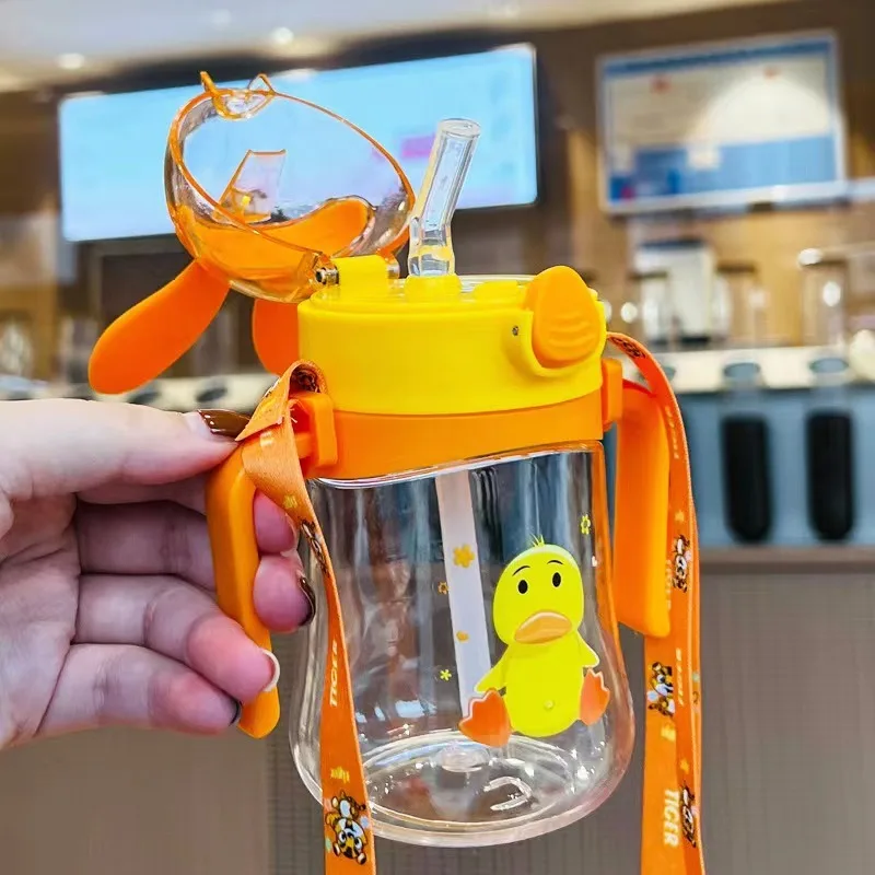 Детская Милая мультяшная пластиковая соломенная чашка детская бутылка для воды