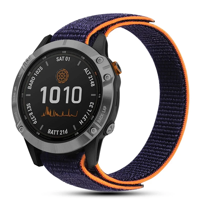 Ремешок для часов Garmin Fenix 6 6S 6X Pro 5 5S Plus 7 7S 7X нейлоновый плетеный браслет Quatix 5/Instinct