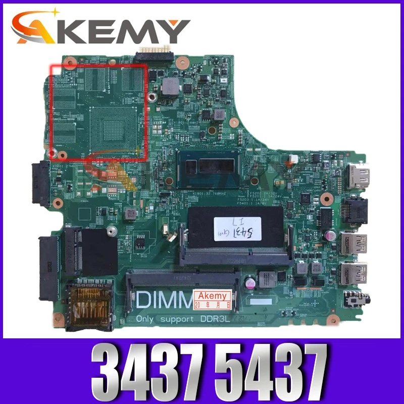 

Original Laptop motherboard For DELL Inspiron 14R 3437 5437 Core 2955U Mainboard DOE40-HSW 12307-2 PWB VKJ89 CN-09DJXD 09DJXD