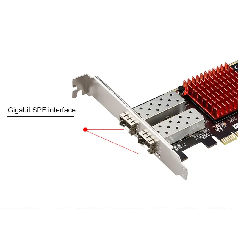 DIEWU PCIe4X 1G Оптоволоконная сетевая карта I350-AM4
