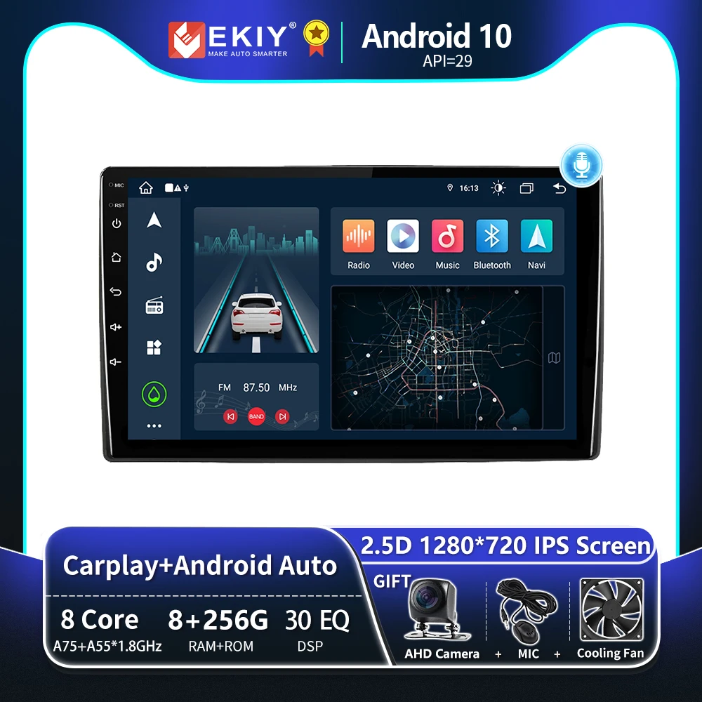

EKIY T8 8G 256G для Fiat Ducato 2006 2007 2008 2009 2010 - 2016 Автомобильный радиоприемник Мультимедийная система Магнитофон Навигация GPS Стерео Авто Android Carplay Wireless No 2 Din DVD Player Головное устройство