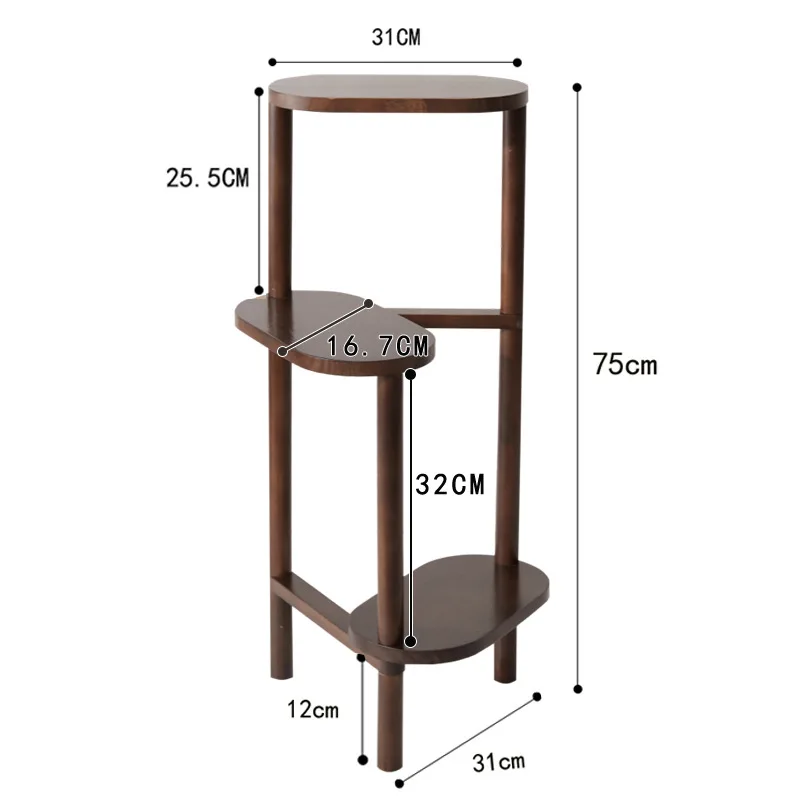 Стойка для цветочных горшков из массива дерева минималистичный стеллаж хранения