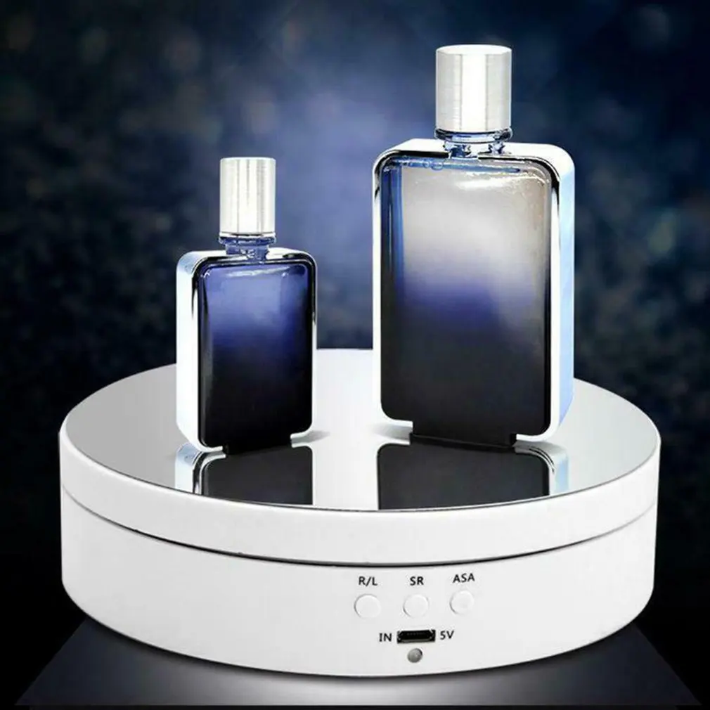 

3 Speeds Electric Rotating Display Stand Mirror 360 Degree Turntable Jewelry Holder Battery for Photography Video Shooting Props