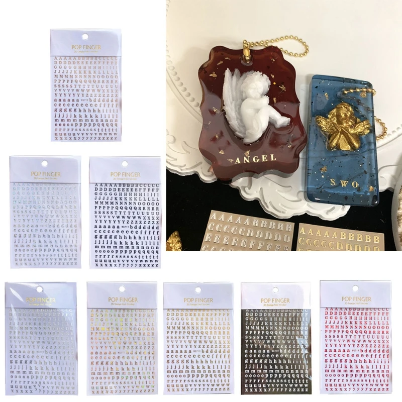 

69HB 26 алфавита наклейки блестящие самоклеящиеся верхние буквы нижний чехол блестящие для градиента и искусства рукоделия