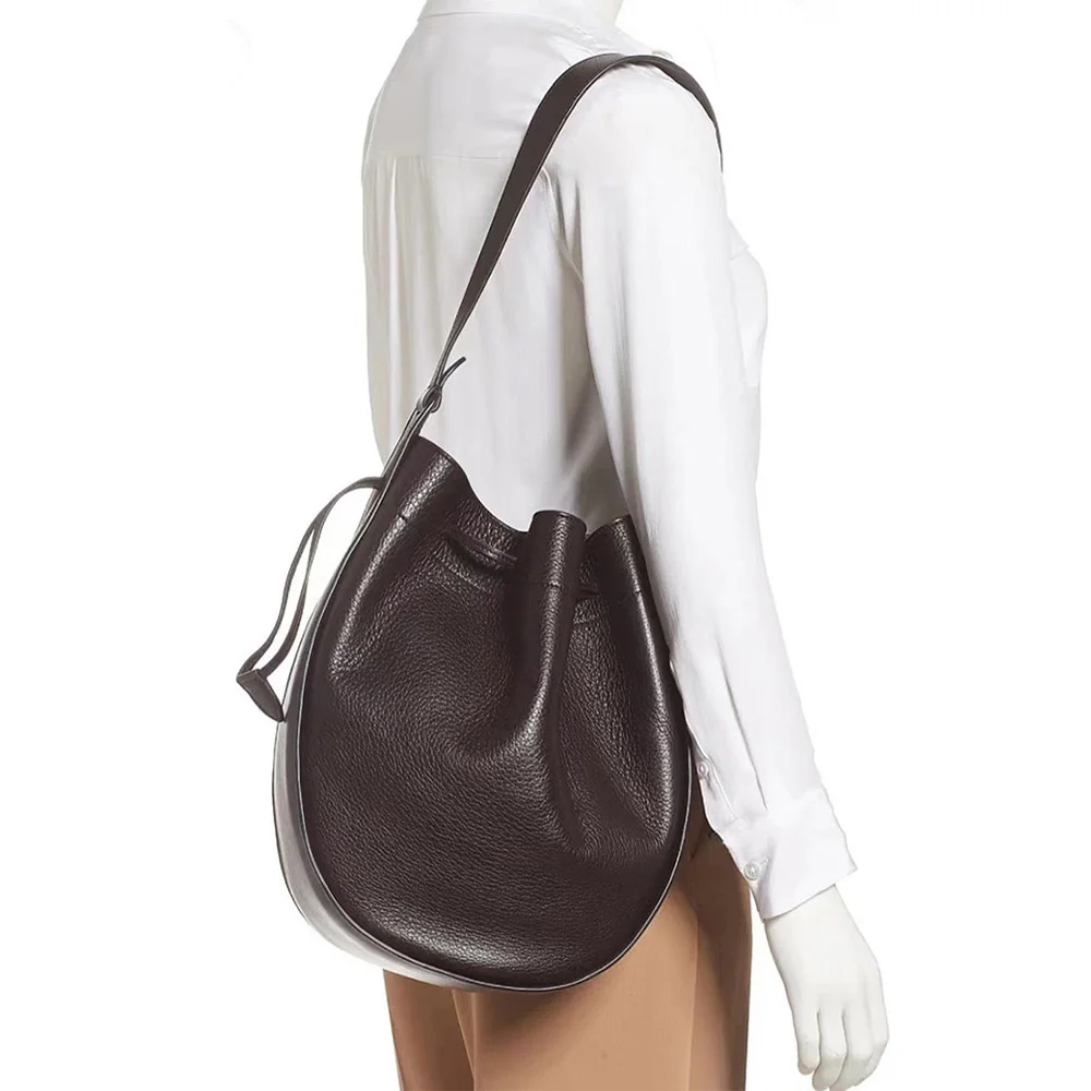 

Новинка, нишевая дизайнерская женская сумка Row с U-образным шнурком, кожаная сумка, сумка на плечо, сумка через плечо для подмышек, сумка-тоут, сумка-мешок