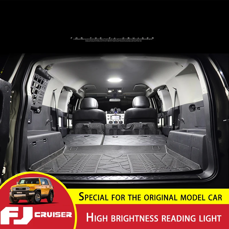 

For Toyota FJ Cruiser Front/Middle Row High Brightness LED Reading Light Trunk Reading Lamp 4Pcs/Set Interior Accessories