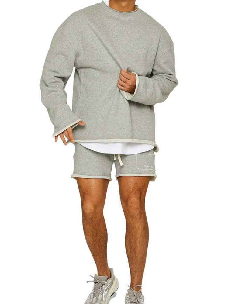 

Новинка мужские комплекты первой необходимости мужской спортивный костюм Свитшот пуловер костюм для бега мужские модные костюмы Повседне...