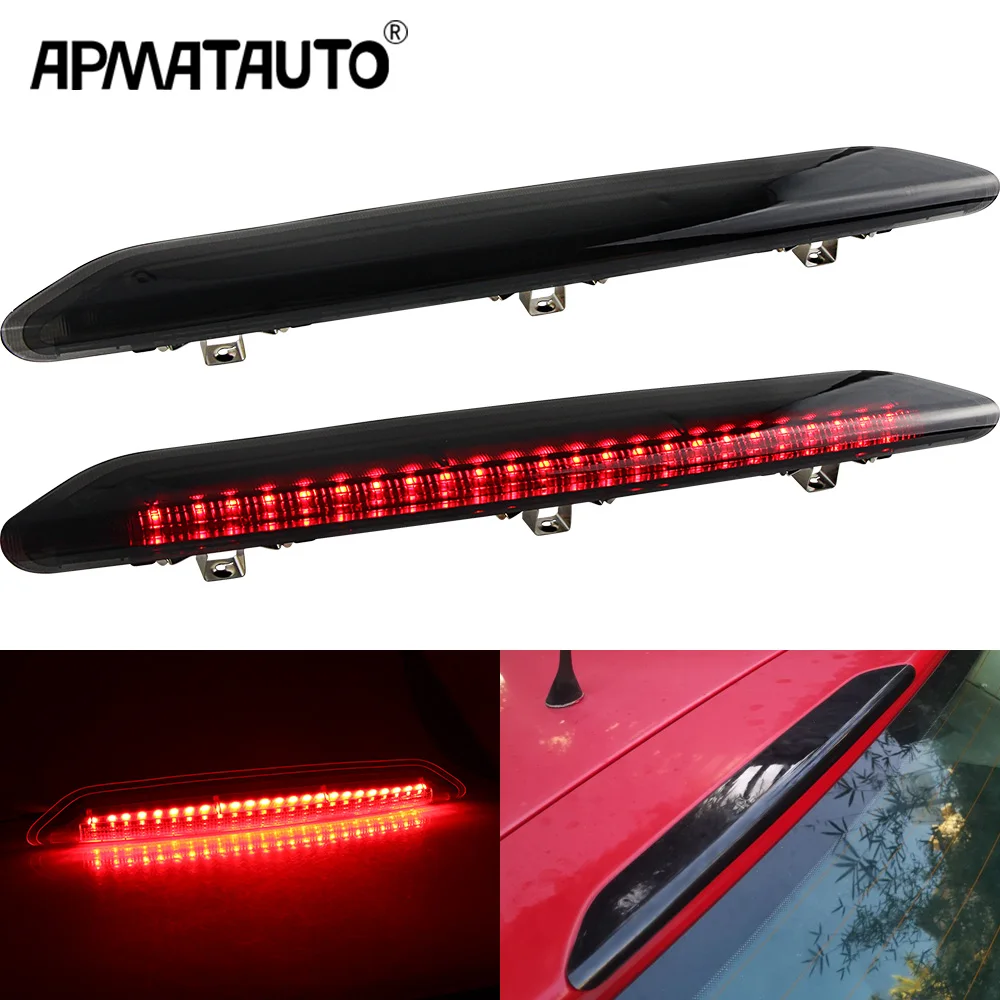 1x For VW Polo IV MK4 9N 9N3 Hatchback 2002-2009 Smoked Led Third Brake Light Projector Rear Red Tail Stop Lamp OEM:6Q6945097