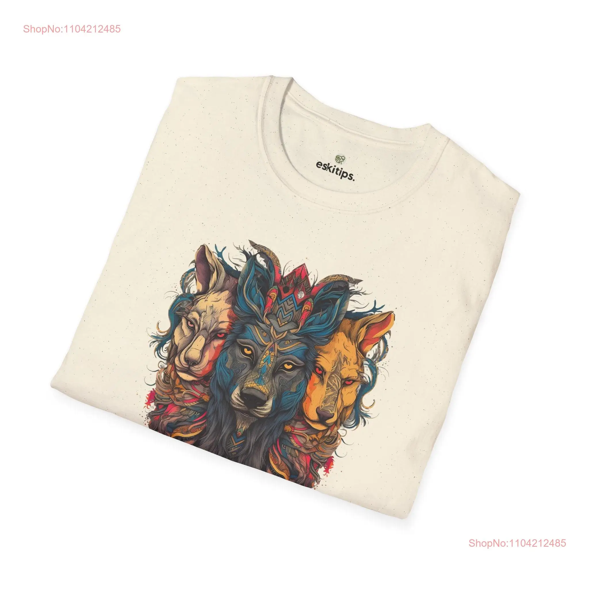 Художественная футболка Tribal Wolf Pack Яркий и уникальный дизайн с длинными или