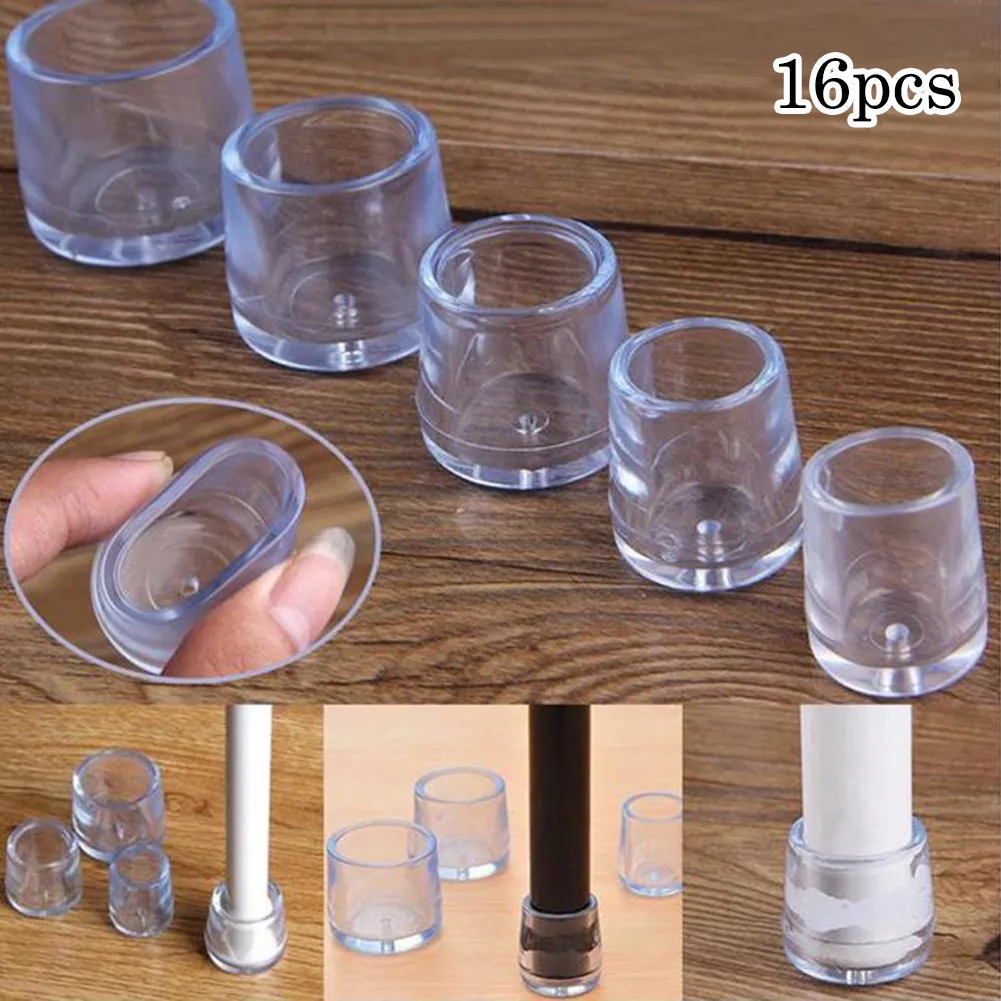 

Furniture Leg Foot Protector Transparent Table And Chair Foot Cover Silicone Wear-resistant Cap Noise Reduction Protect Floor