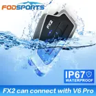 Bluetooth-гарнитура Fodsports FX2 для мотоциклетного шлема, водонепроницаемая, 1000 м
