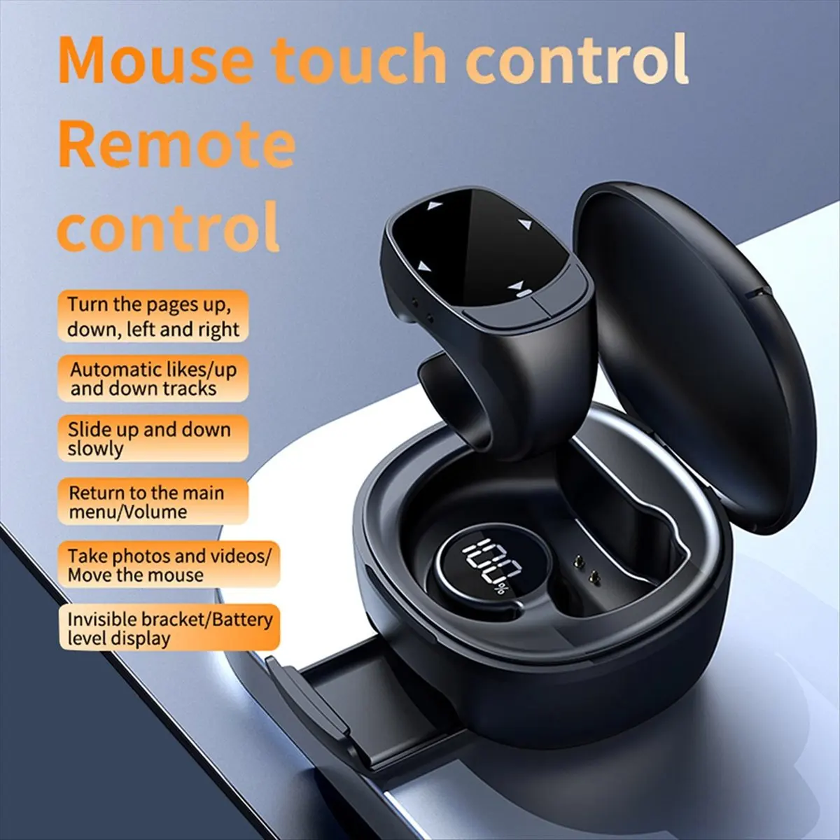 Фото Прямые поставки с завода - 12Pro E-Book Page Turner Bluetooth беспроводной пульт-кольцо с сенсорным управлением для перелистывания страниц, съемки видео и фото №1