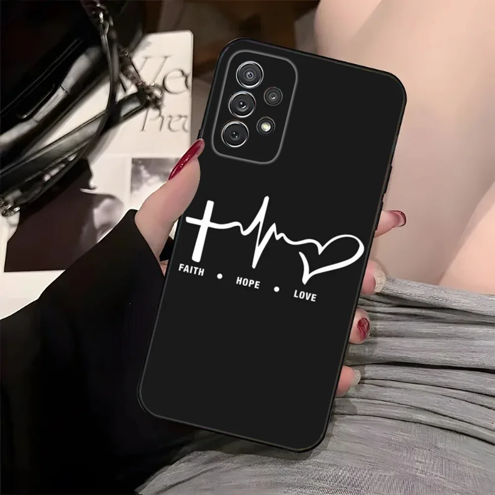 Чехол для телефона F-Faith с изображением Иисуса и слов Samsung Galaxy A13 21s 22 31 32 52 53 71 80 91