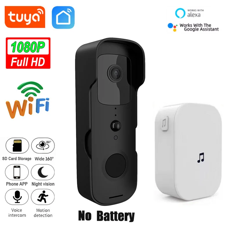 

Дверной звонок Tuya уличный, Wi-Fi, водостойкий, IP65