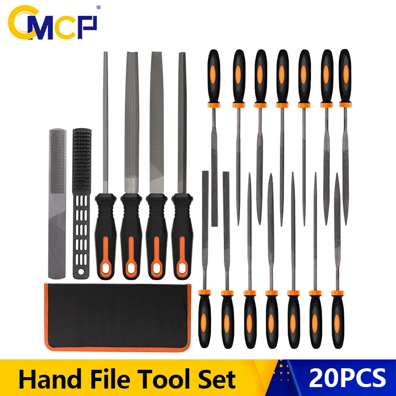 CMCP 20pcs File Tool Assorted Set for Shaping DIY Wood Metal Jewelry Ceramic Crafts Carving Needle File Wood RASP Hand File 