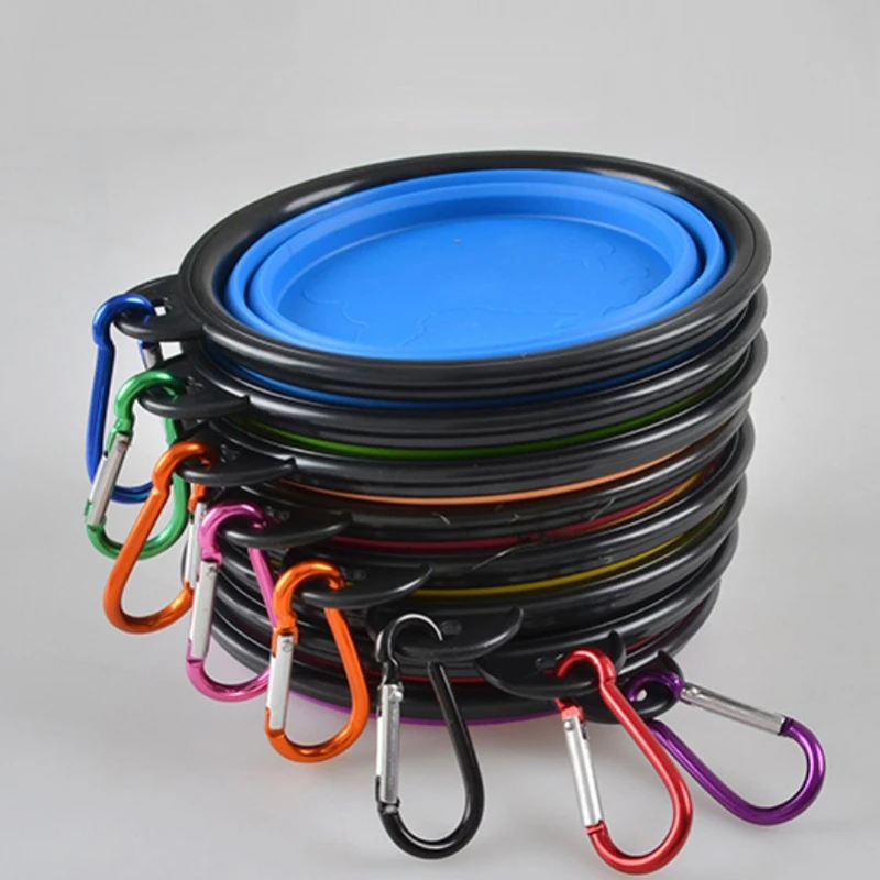 

Pet folding black frame bowl portable traveling dog bowl pet supplies
