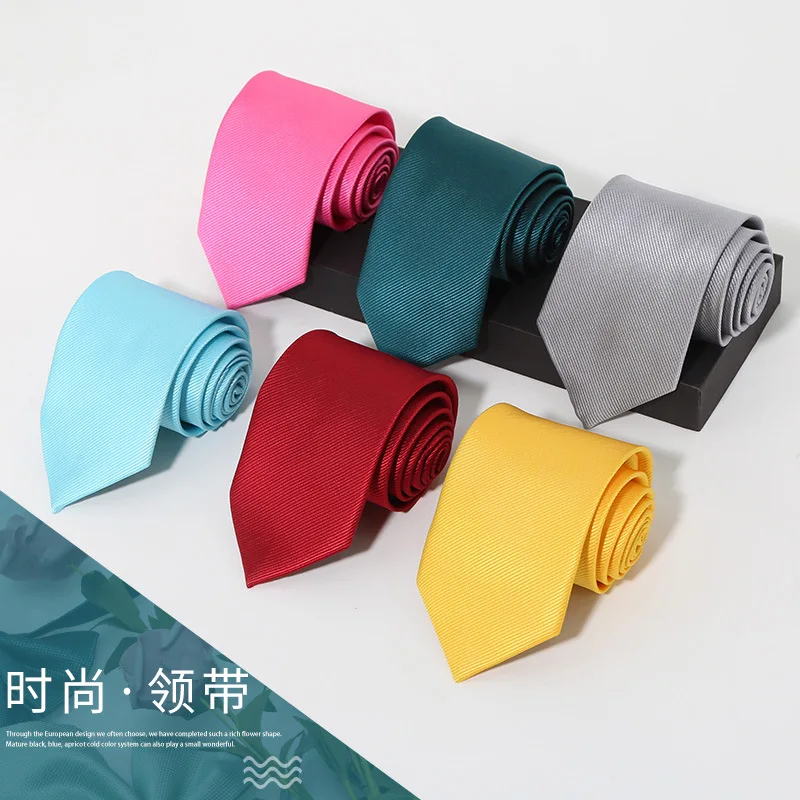 Мужской галстук Shengzhou профессиональный деловой ручной работы 8 см однотонный для