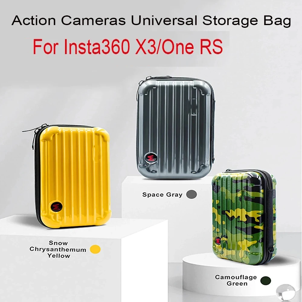 

Storage Bag for Insta360 ONE RS Waterproof Carrying Case for Gopro Hero 11 DJI Action 3 High-end Portable Bags Cameras Accessory