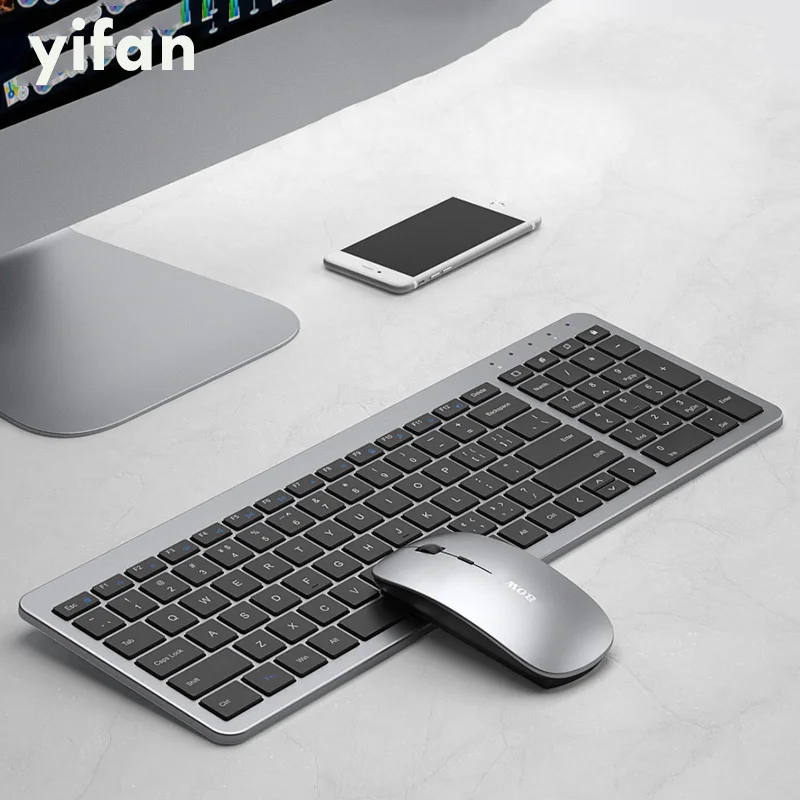 

Wireless Keyboard PC 24Ghz 96 Keys Silent and Soft Typing Low Profile, Mouse and Keyboard for Computer Laptop