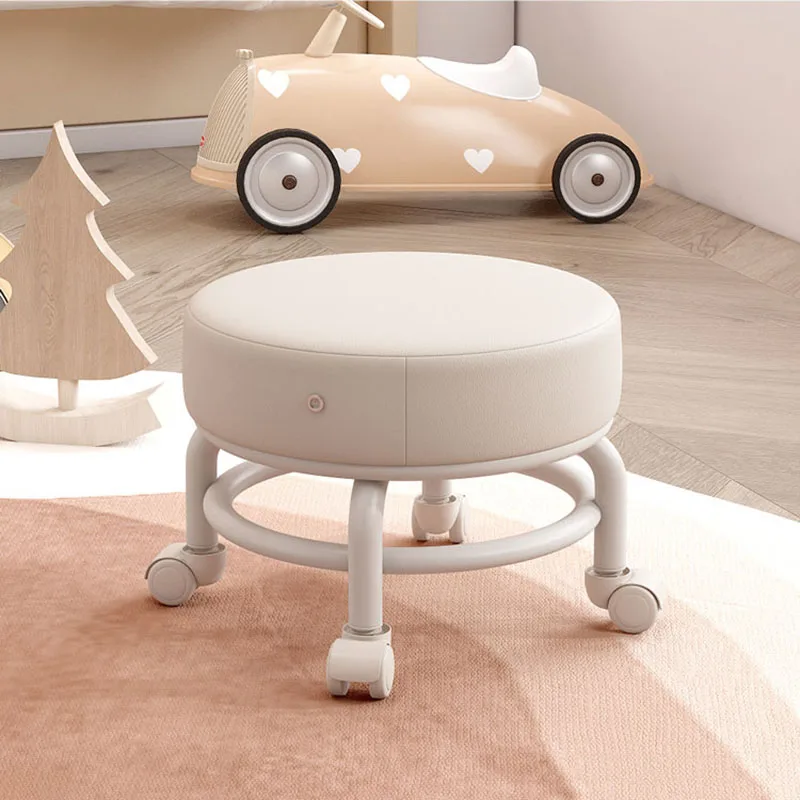 Nordic Small Stools Modern Design Living Room Children's Stool Mobilizer Multifunction Furniture Mobile With Wheels Low Chairs