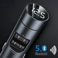 car fm transmitter bluetooth 5 0 handsfree modulator car charger 3 1a dual usb car mp3 player wireless audio receiver kit
