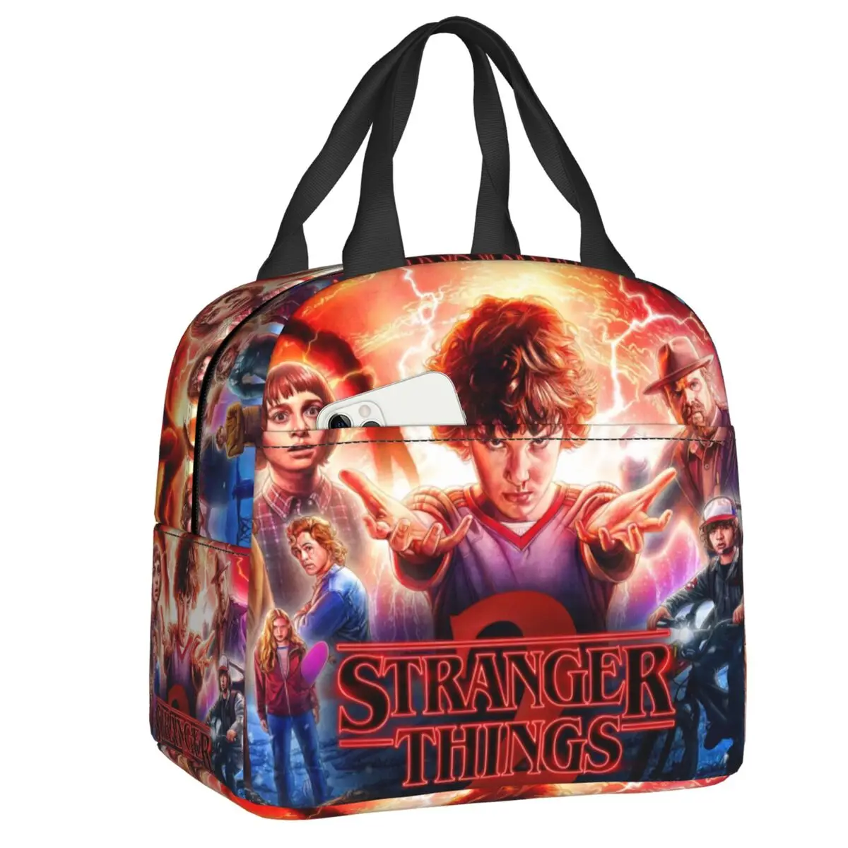 

Индивидуальная модная сумка для ланча для ТВ-шоу «очень странные дела» для мужчин и женщин, термоохладитель, изолированный Ланч-бокс для де...