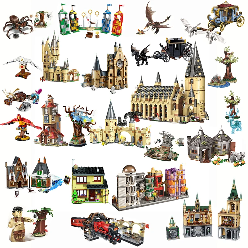 

2022 Harrisly Forbidden Forest Umbridge Encounter Tower Privet Drive Attack On The Burrow Hedwig Building Blocks Toys For Kids