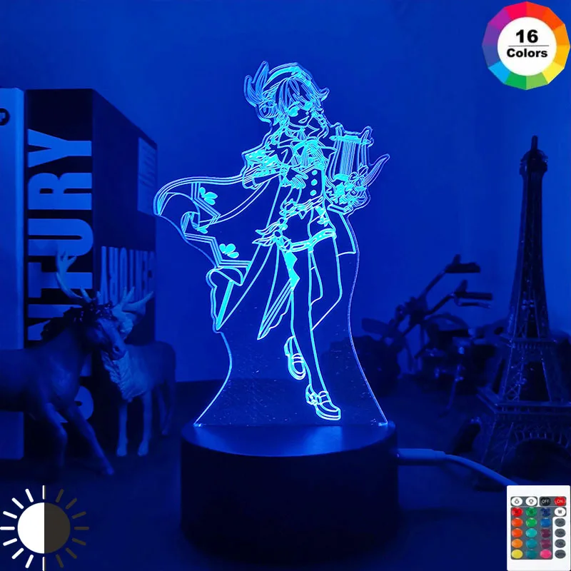 

Genshin Impact 3D Lamp Game Manga Figure Atmosphere Illusion LED for Bedroom Bedside Decor Child Gifts Night Light Lampara