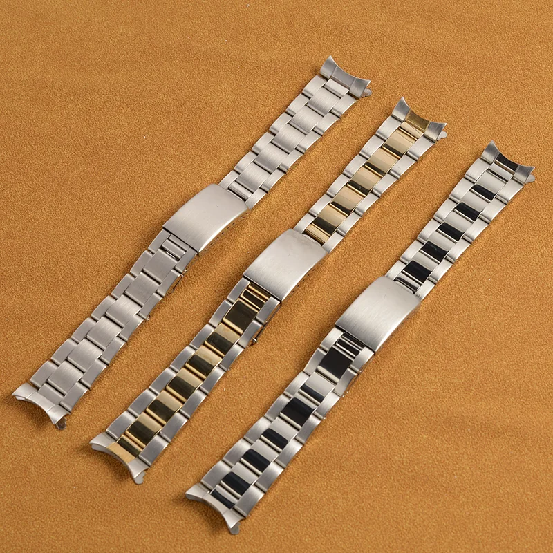 13mm 17mm  19mm 20mm Silver Stainless Steel Bracelet For Rolex Oyster DateJust Precision Day-Date