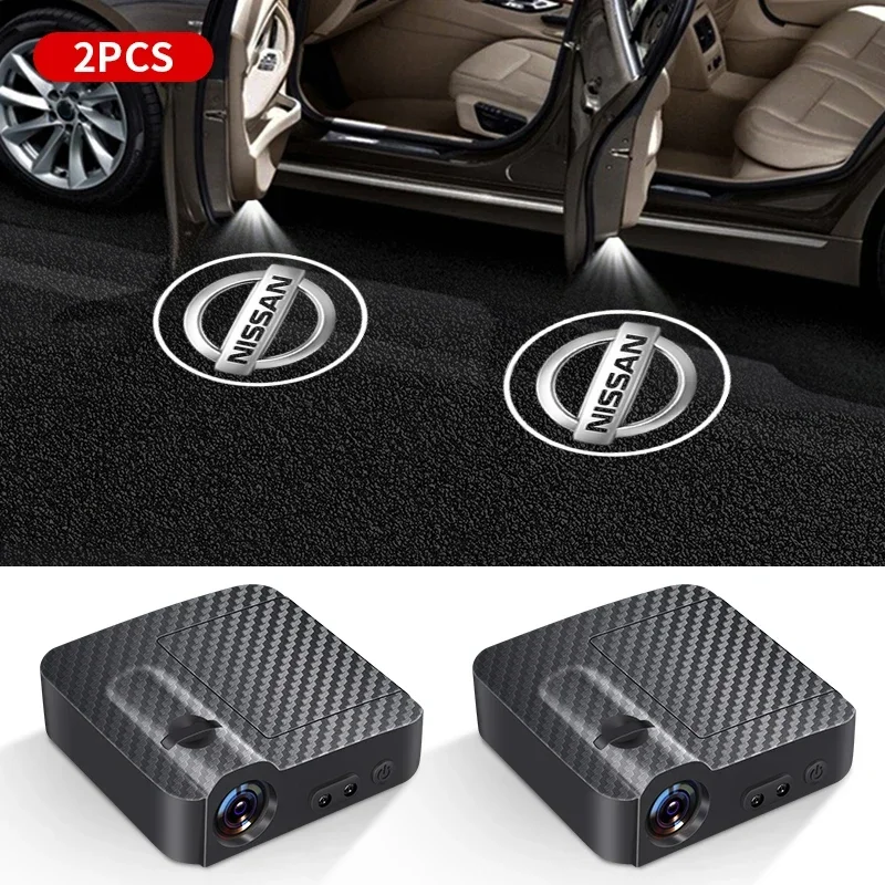 

Автомобильные дверные фонари с логотипом, проектор с логотипом приветствия двери автомобиля, проектор с логотипом для Nissan X-trail Qashqai J10 J11 Note Juke Sentra Patrol