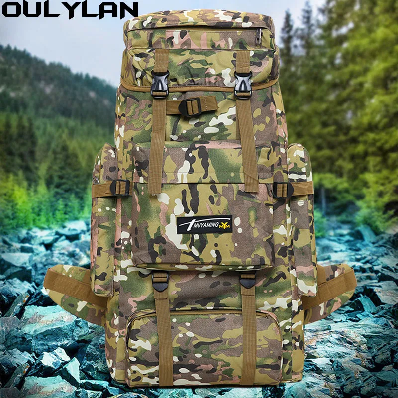 

Тактический рюкзак Oulylan для мужчин и женщин, Вместительная дорожная уличная Сумка для кемпинга, походов, военный Камуфляжный ранец