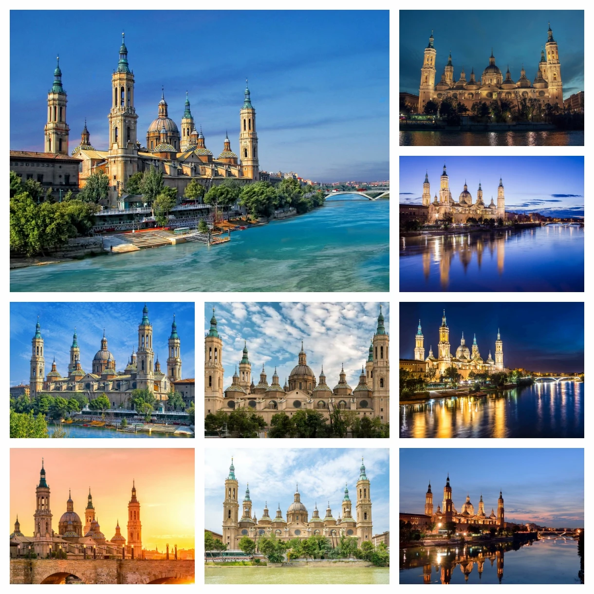

5D DIY Diamond Painting Zaragoza Cathedral Spain Scenery Wall Art Cross Stitch Embroidery Picture Mosaic Craft Living Room Decor
