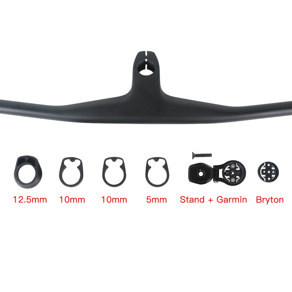 

2023 CP08 T1000 Carbon fiber Bicycle integrated MTB Handlebar XC Cockpit -6° Unit 740 mm XC cross country