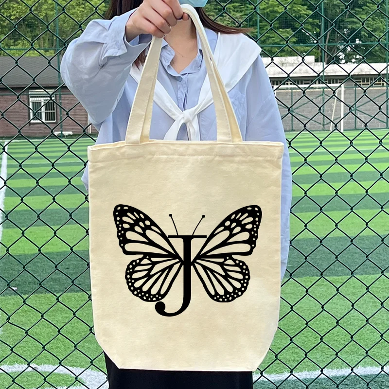 2022 New Customize Butterfly Monogram Casual Shopping Bag Shoulder Canvas Bags With Zipper Large Capacity Wild Messenger Summer