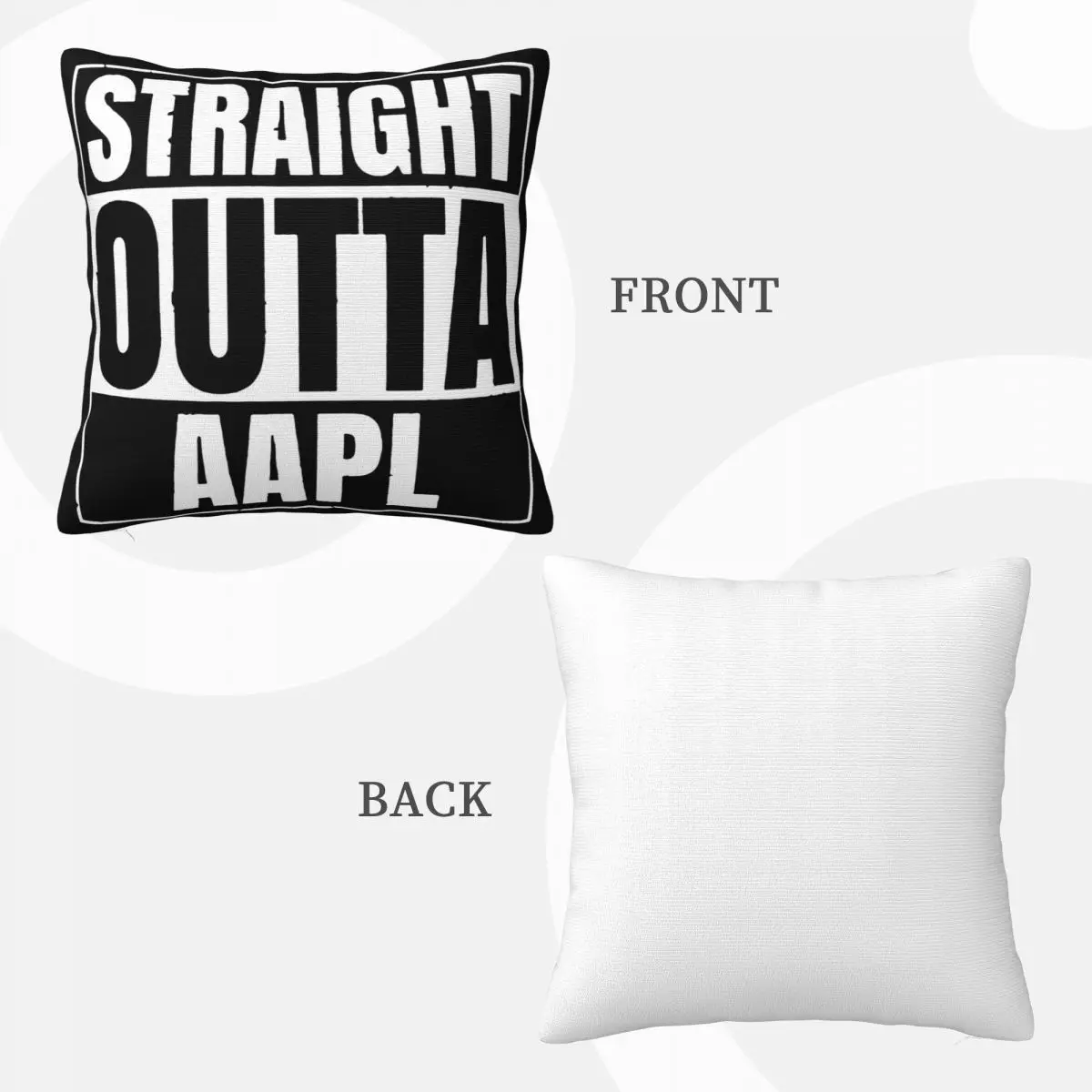 Прямой Outta Aapl Stock креативный дизайн крутой популярный стиль индивидуальный