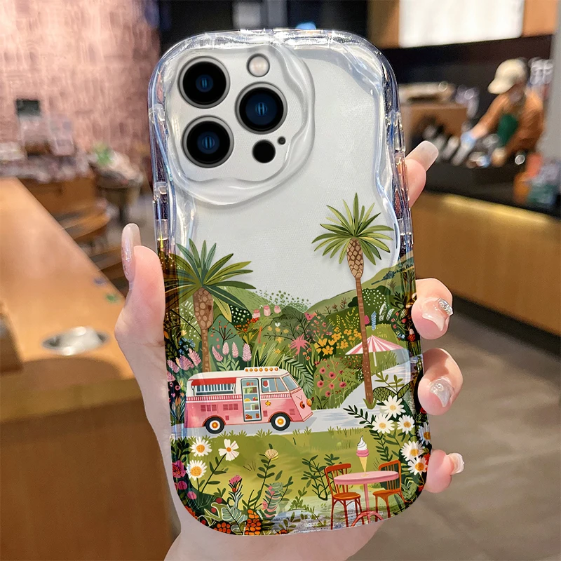 Чехол для телефона Samsung Galaxy S26 S25 S24 S23 S21 FE Ultra F06 4G 5G с 3D-волнами, мягкий TPU, дизайн «Летние каникулы: Мороженица» (art.: 3920da2a82fff) - 3920da2a82fff