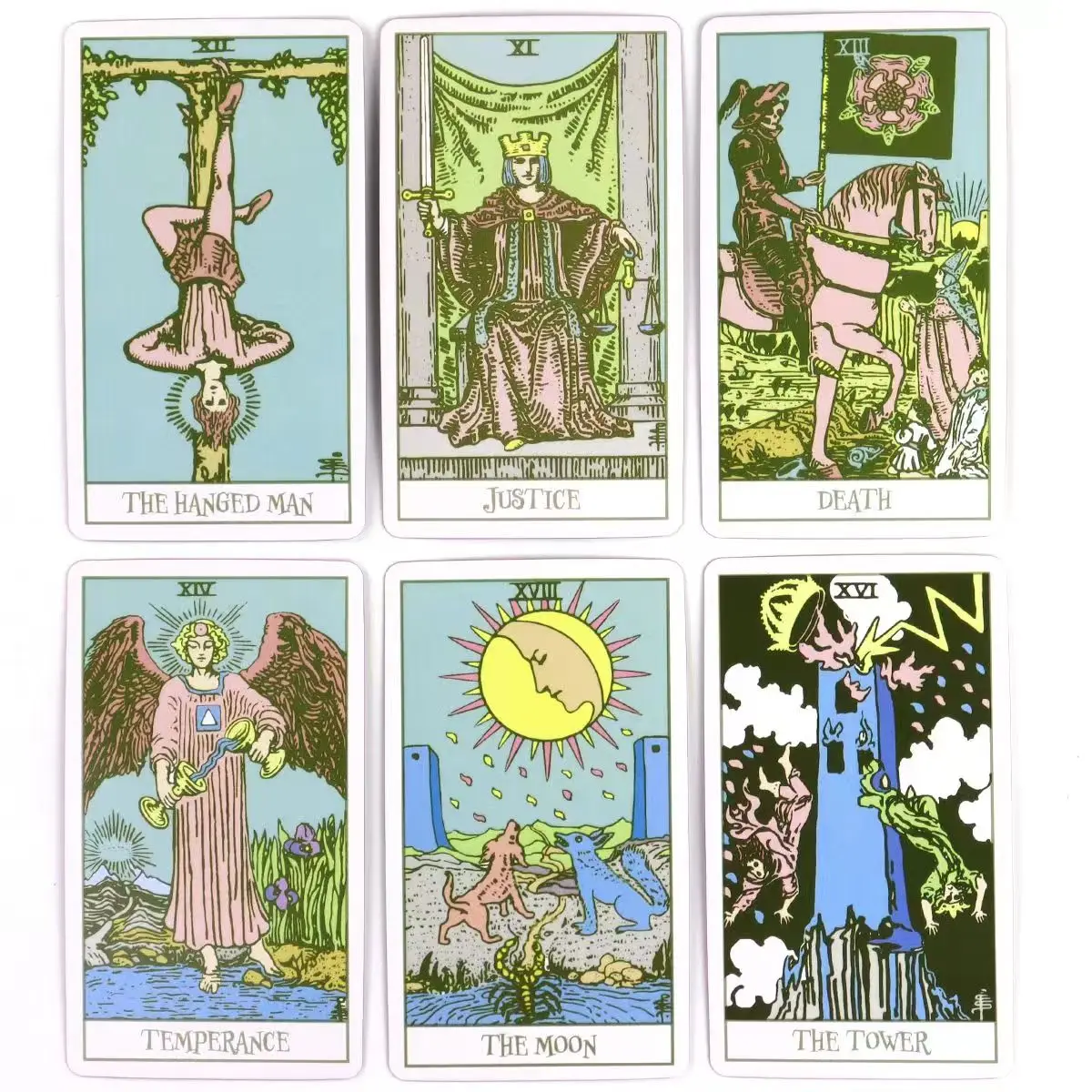 Таро с розовой каймой 10 3*6 см путеводителем для начинающих розовыми