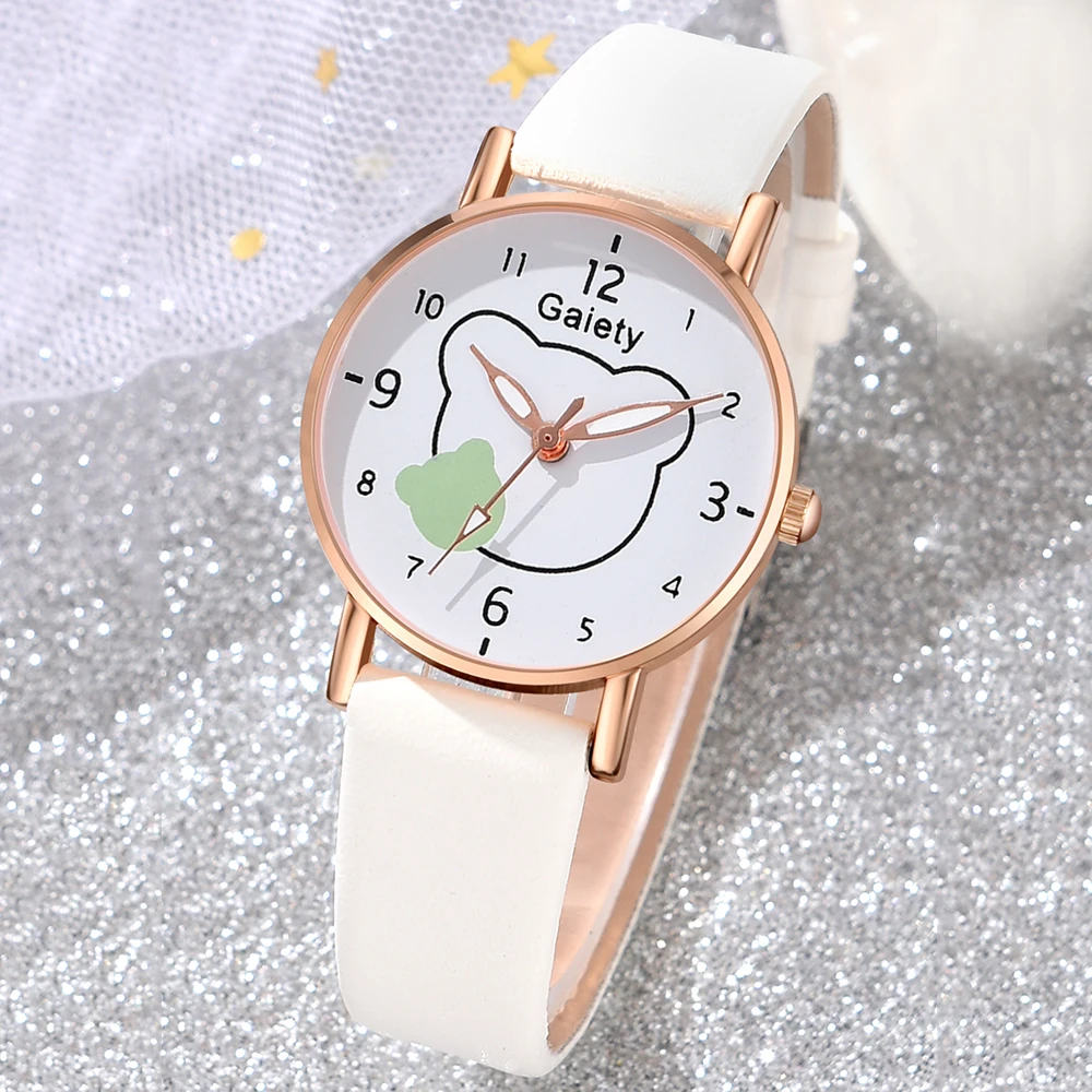 5 шт./комплект женские кварцевые часы с ремешком из ПУ кожи