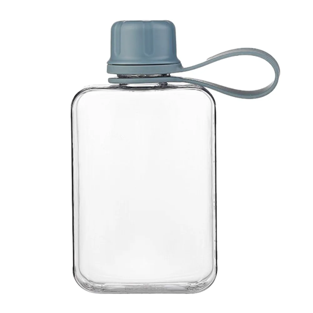 

Портативная бутылка для воды 240 мл/320 мл, многоцветная пластиковая чашка для воды, плоский прозрачный спортивный чайник, спорт на открытом воздухе