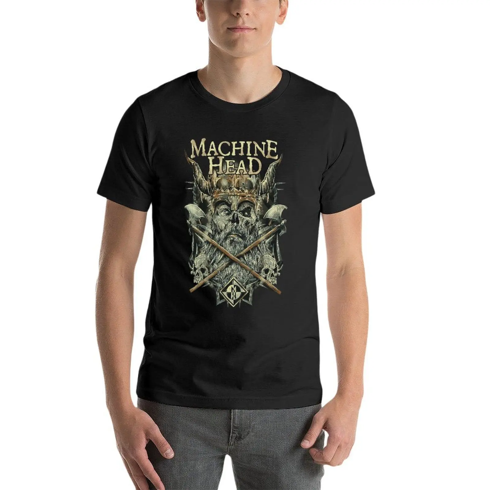 

Machine Head Heavy Lies The Crown Death Metal Band Oversize Tshirt Fashion Men'S Clothing 100% Cotton Streetwear Big Size Tops T